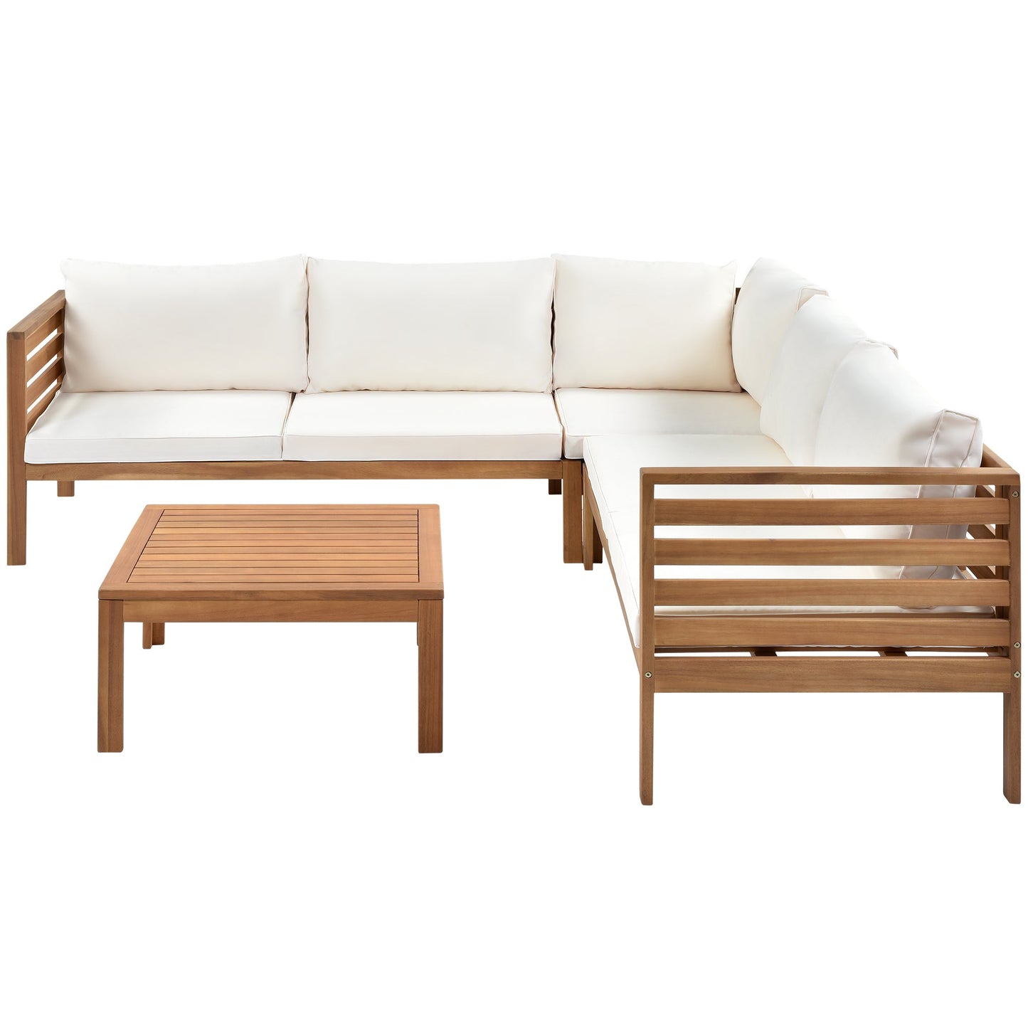 Acacia Wood Outdoor Sofa Set for 5