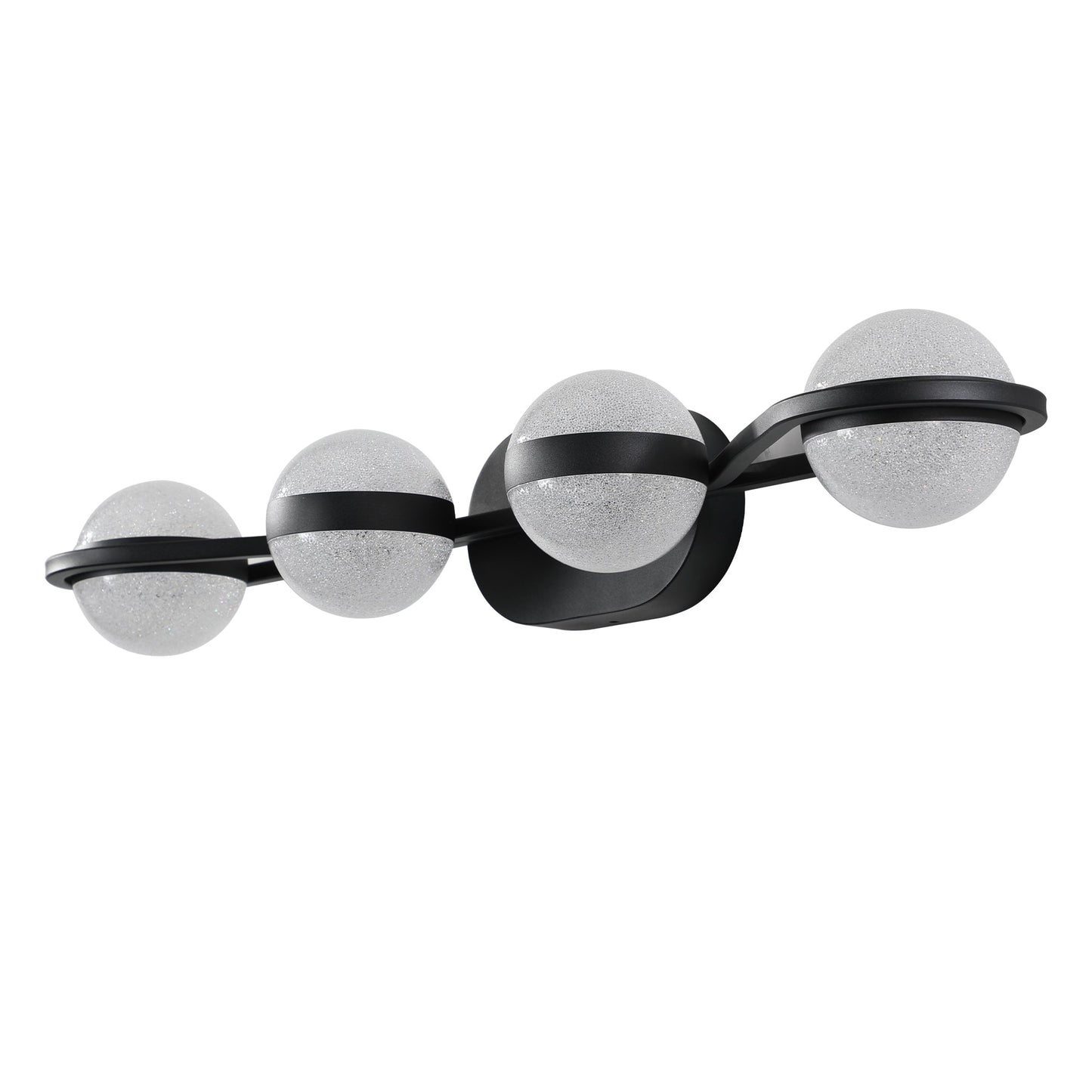 Modern 4-Light Black Vanity Light