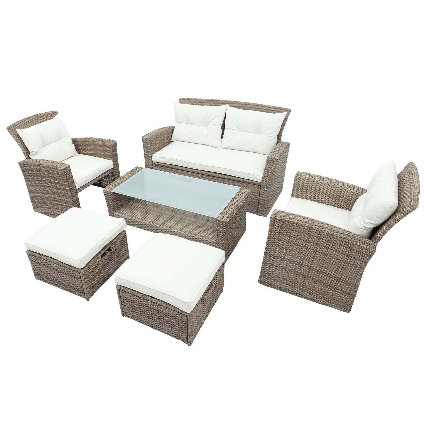4-Piece Wicker Outdoor Patio Furniture Set