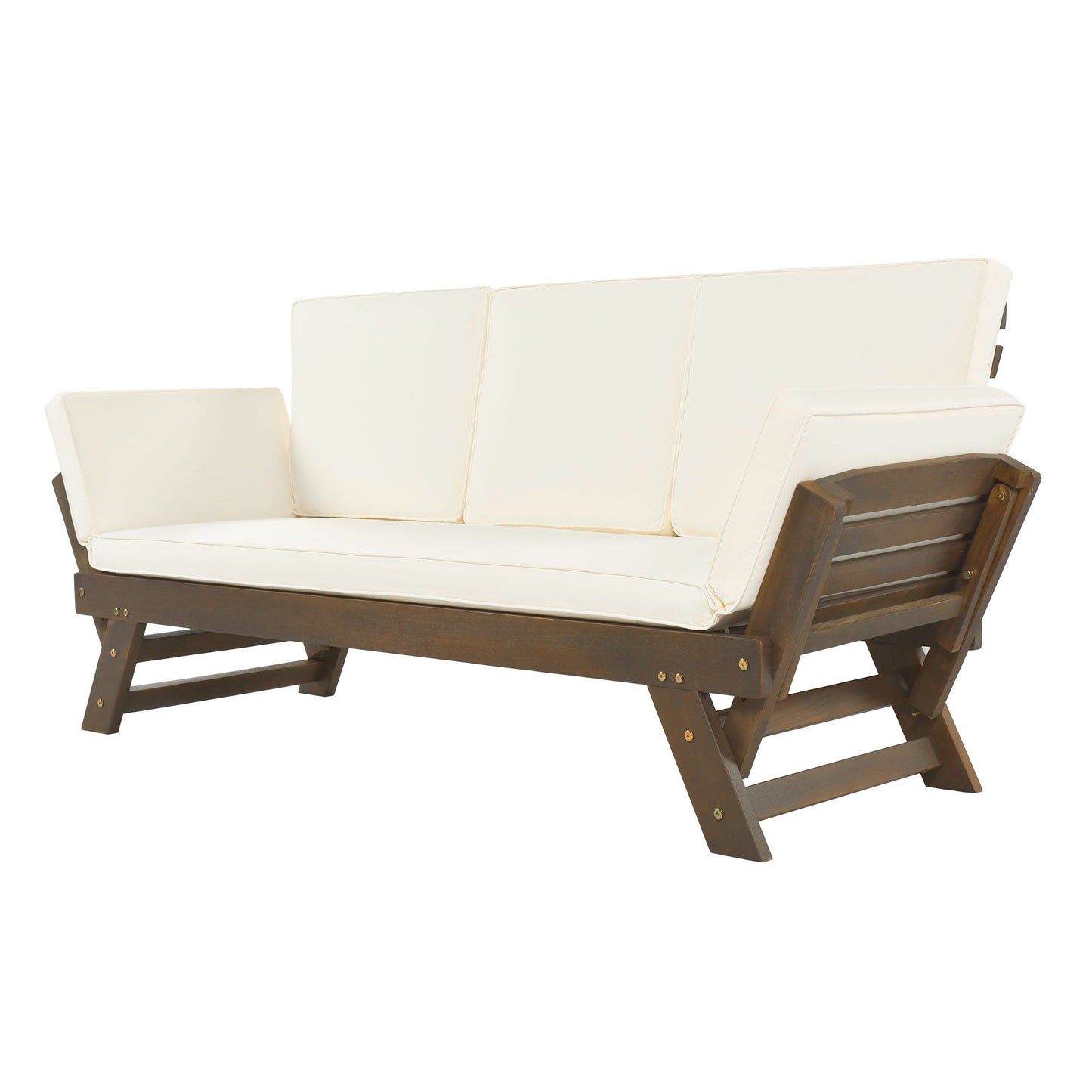 Acacia Wood Expandable Patio Daybed