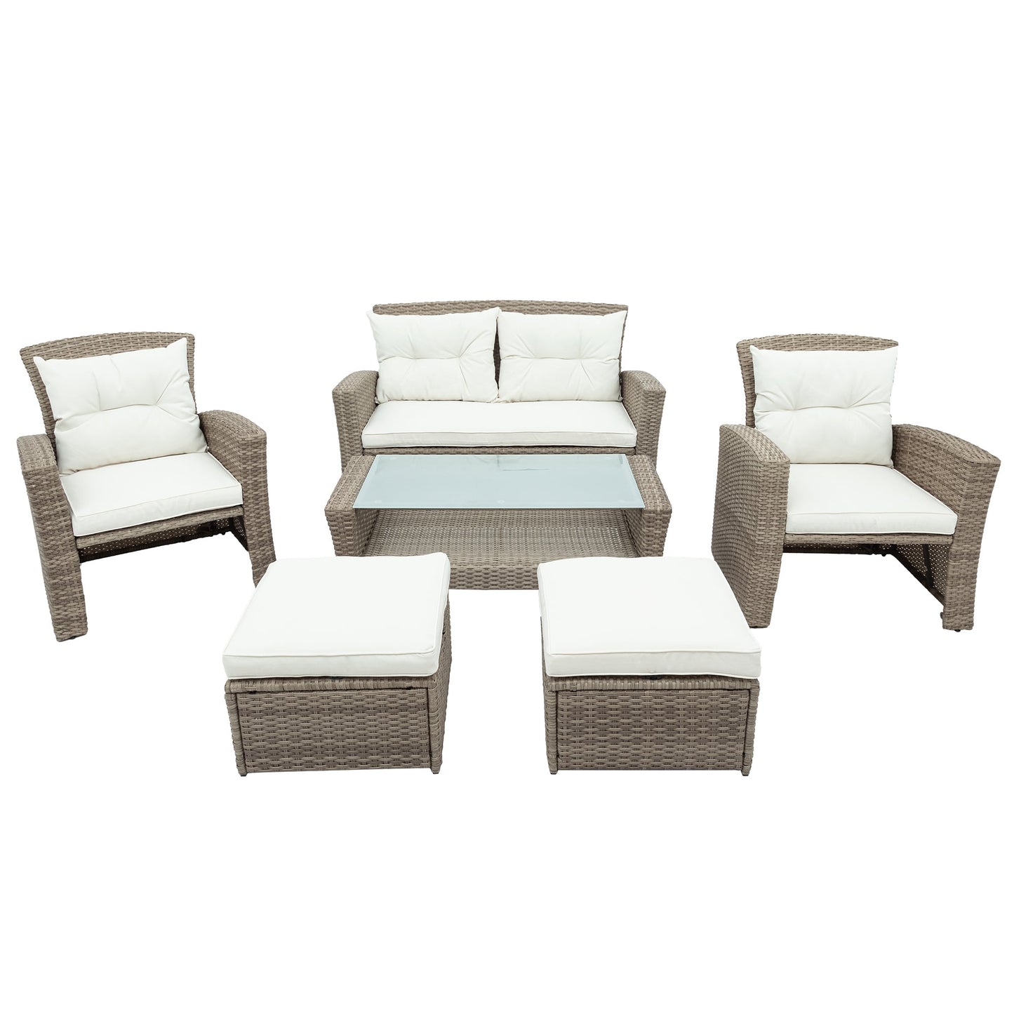 4-Piece Wicker Outdoor Patio Furniture Set