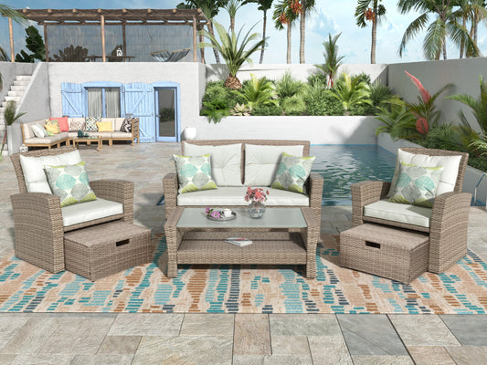 4-Piece Wicker Outdoor Patio Furniture Set
