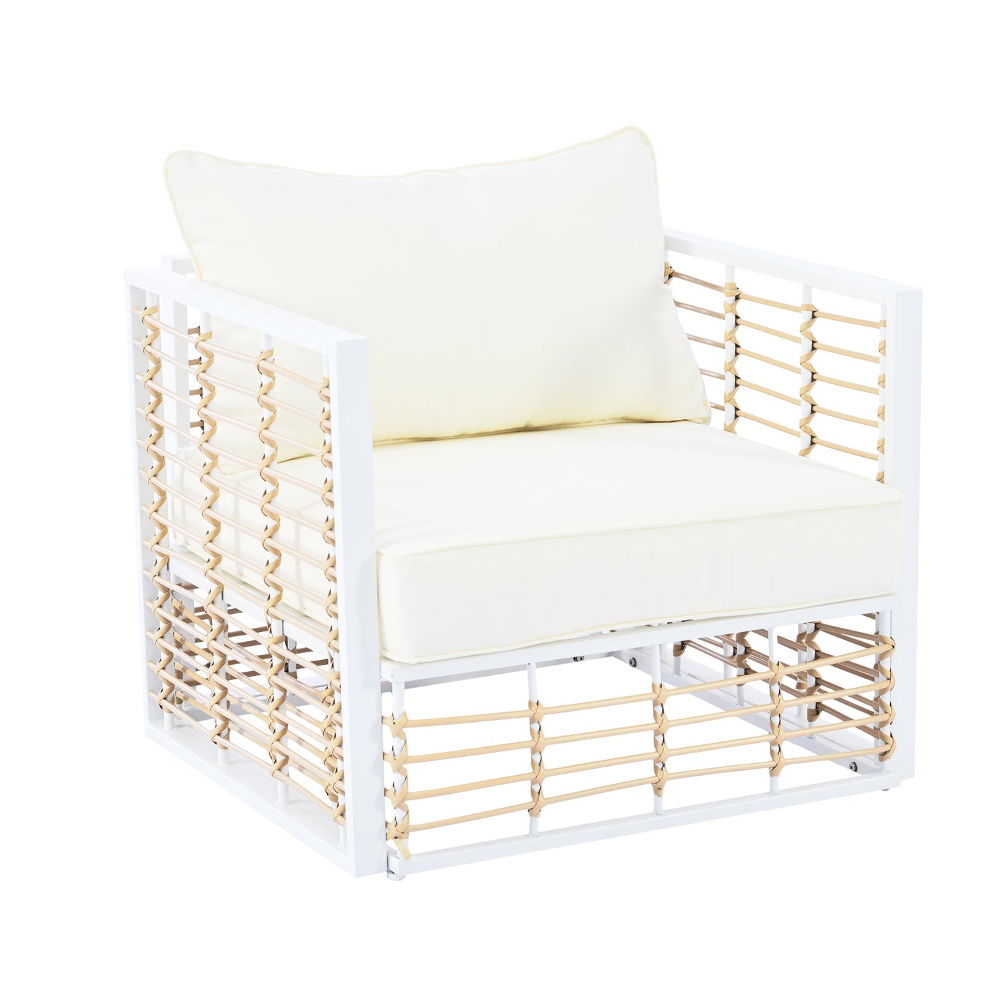 Coastal Minimalistic Outdoor Sofa Set for 6
