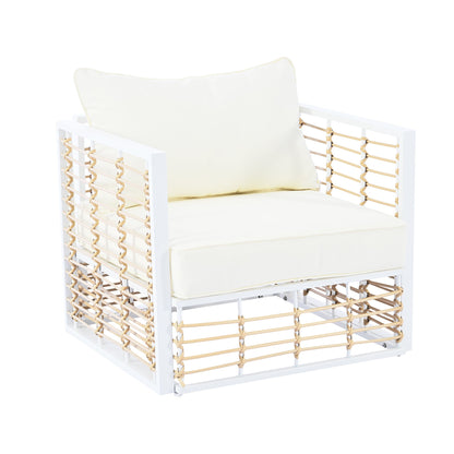 Coastal Minimalistic Outdoor Sofa Set for 6