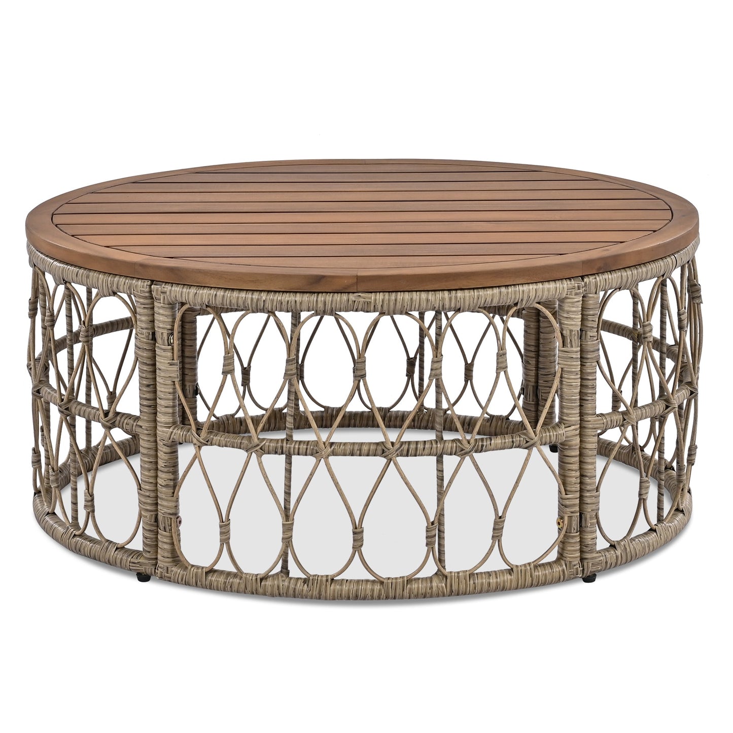 Boho Wicker Outdoor Lounge Set for 4