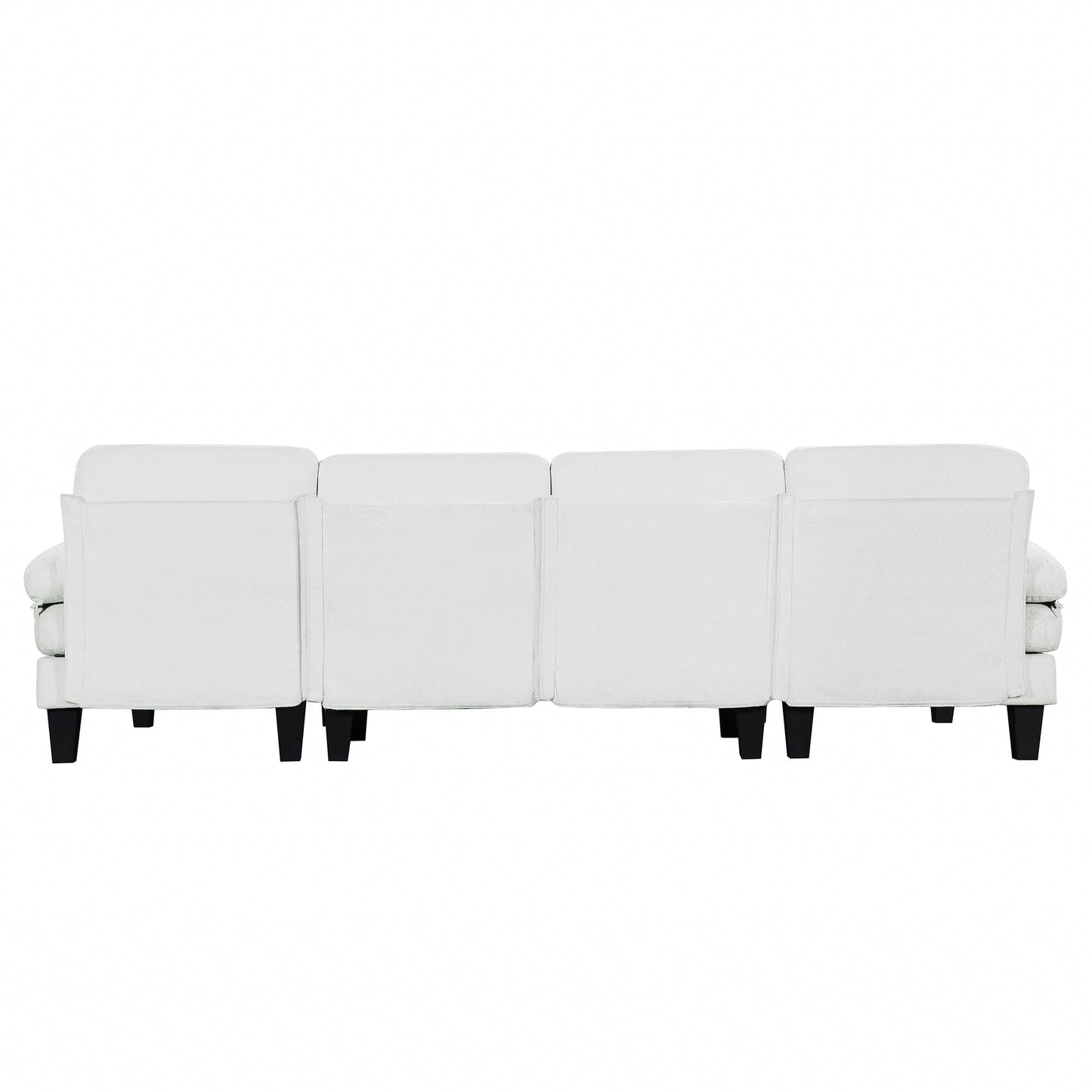The Oversized White U-Shaped Velvet Sofa