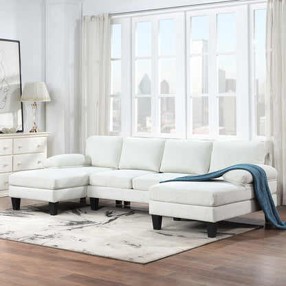The Oversized White U-Shaped Velvet Sofa