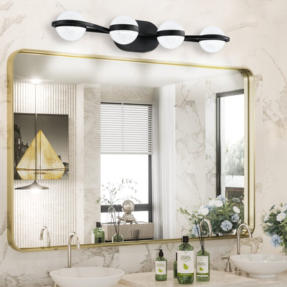 Modern 4-Light Black Vanity Light