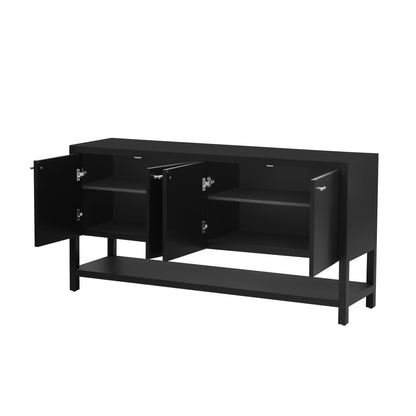 The Black Four-Door Console Table