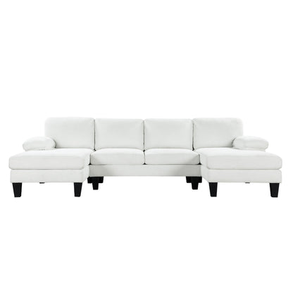 The Oversized White U-Shaped Velvet Sofa