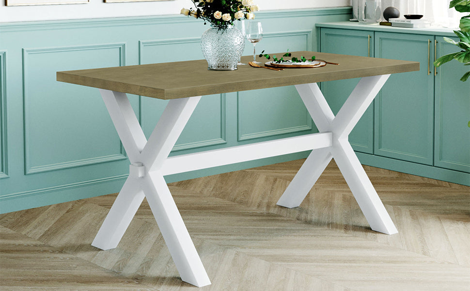 Rustic Farmhouse Green Dining Table