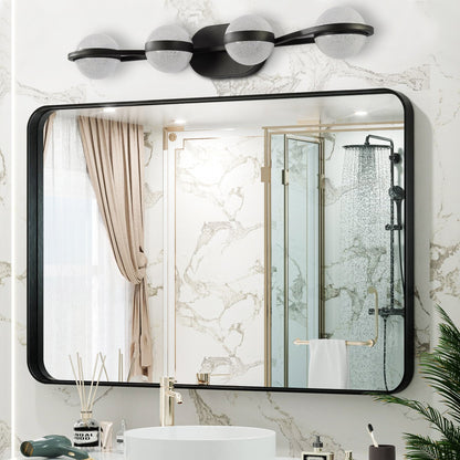 Modern 4-Light Black Vanity Light