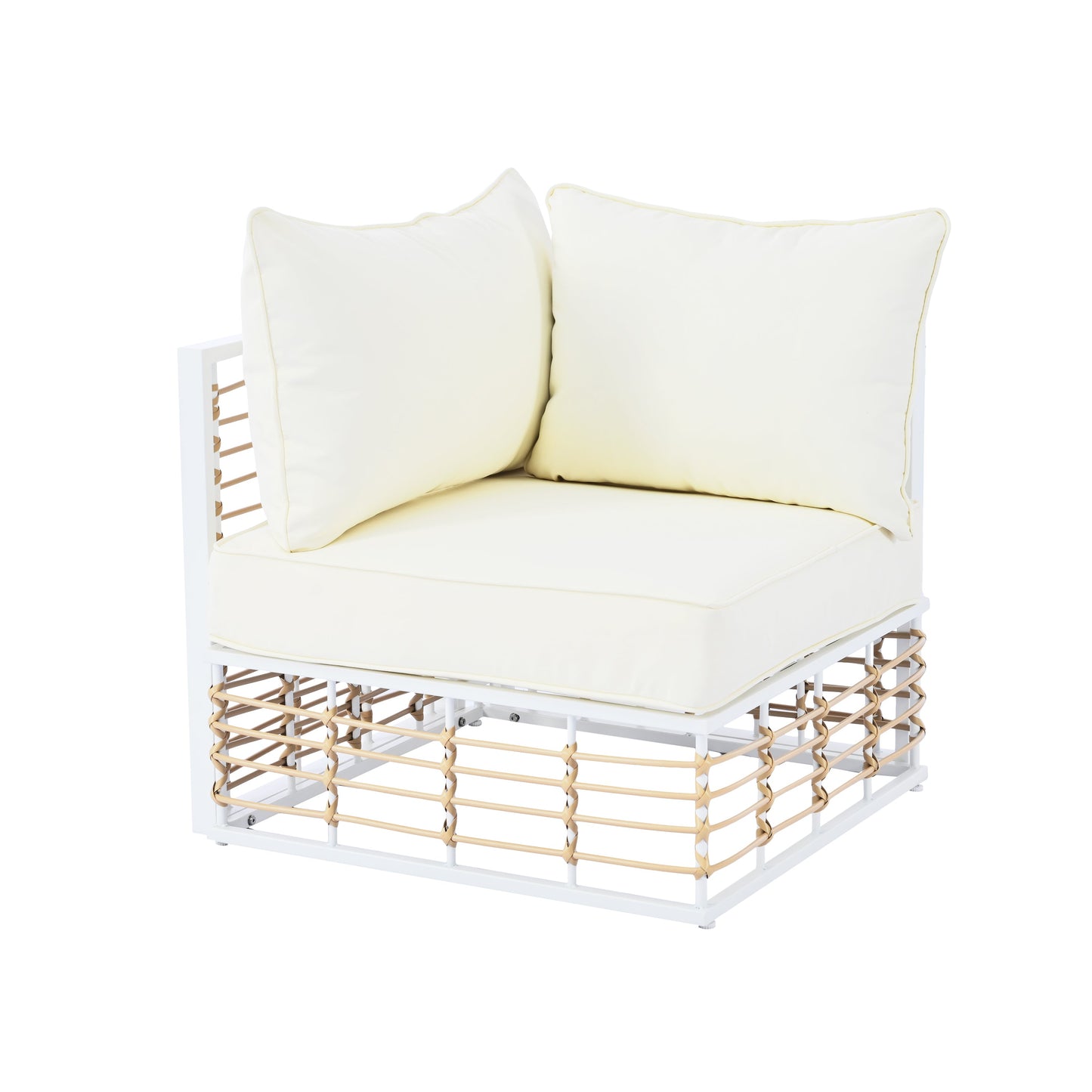 Coastal Minimalistic Outdoor Sofa Set for 6