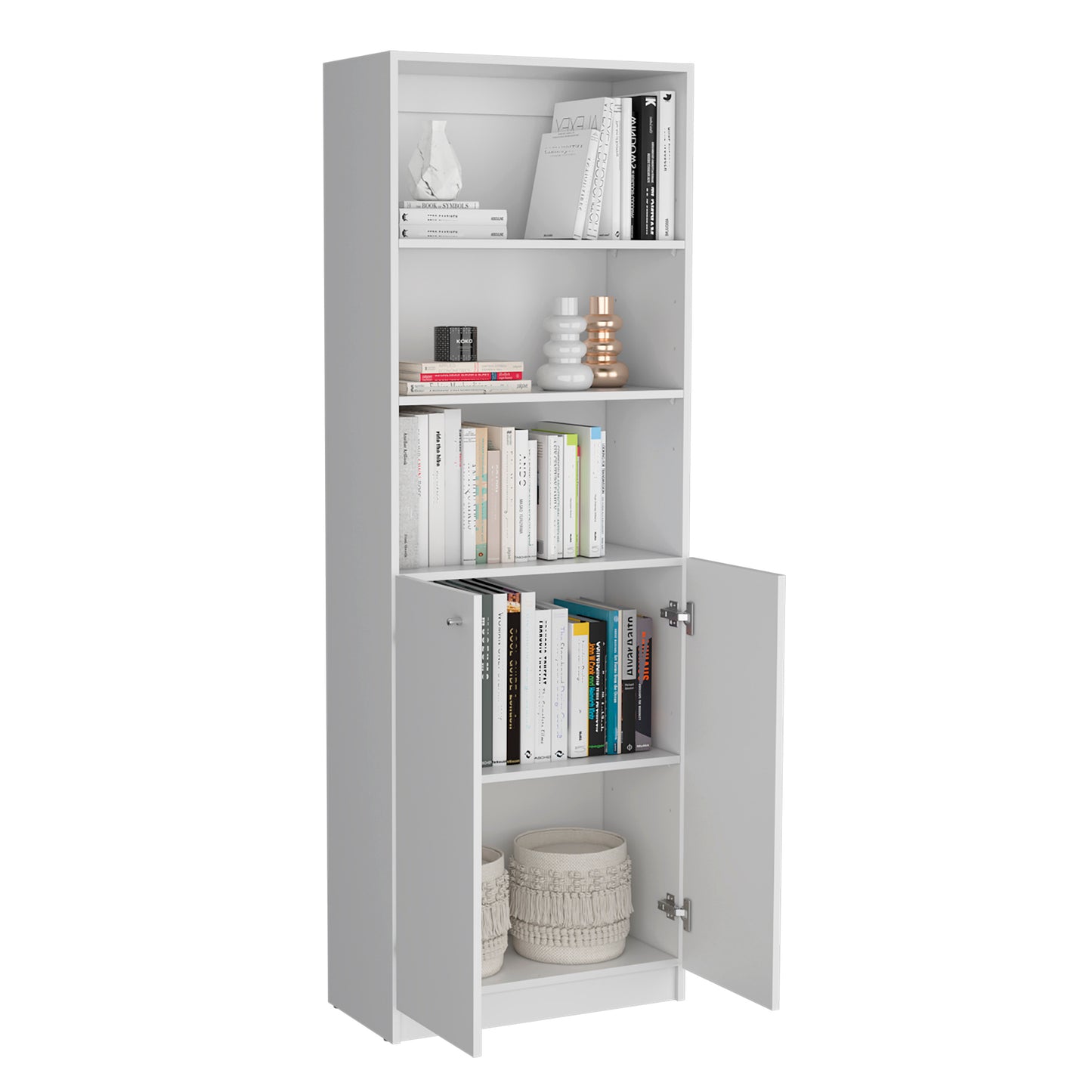 Simla 3-Piece White Bookcase Set