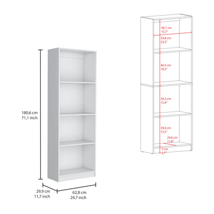 Simla 3-Piece White Bookcase Set