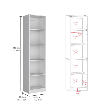 Simla 3-Piece White Bookcase Set