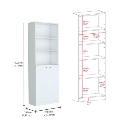 Simla 3-Piece White Bookcase Set