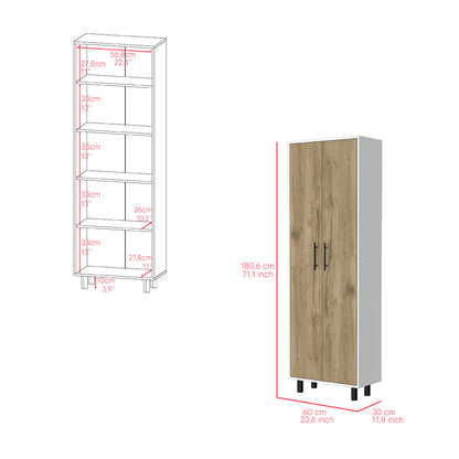 Bowie 2 Piece Kitchen Set: Cabinet and Kitchen Island