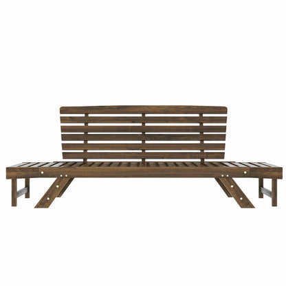Acacia Wood Expandable Patio Daybed