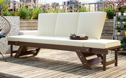 Acacia Wood Expandable Patio Daybed