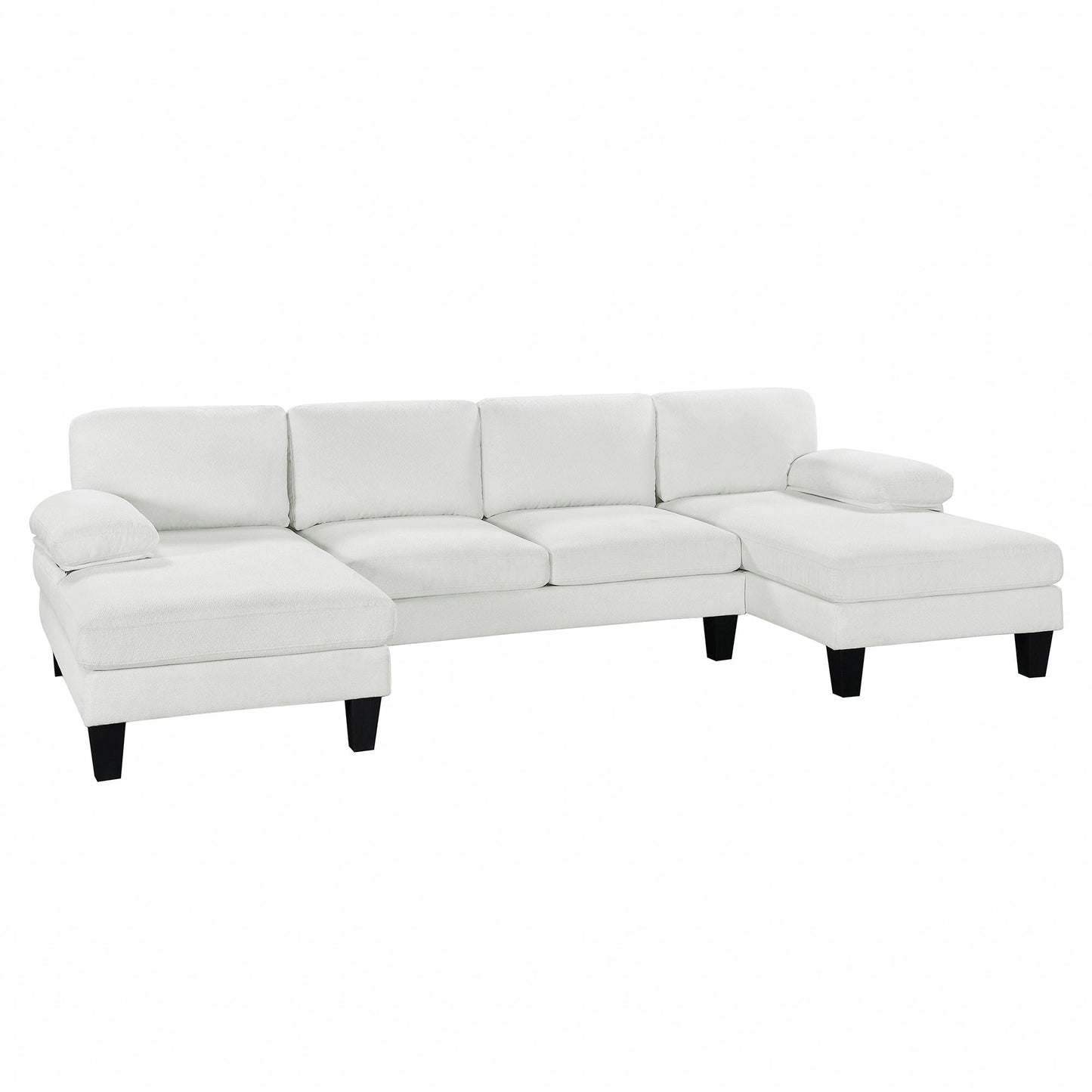 The Oversized White U-Shaped Velvet Sofa